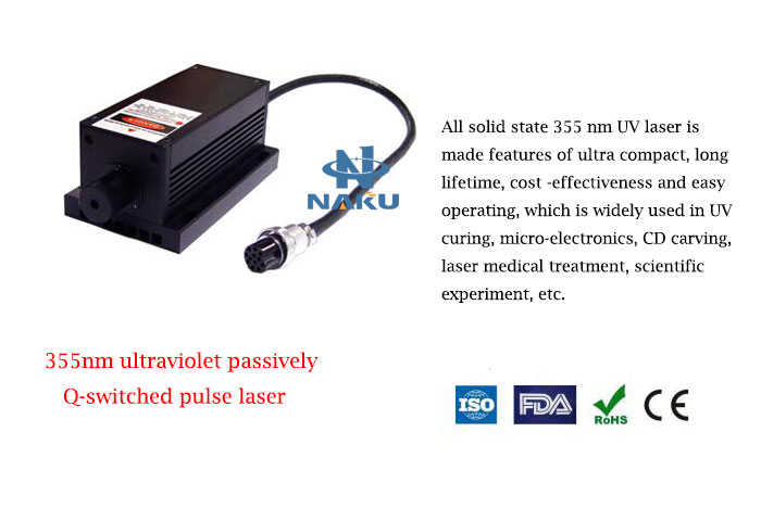 TEC Cooling System 355nm Ultraviolet Passively Q-switched Pulse Laser 0.1~15µJ/1~100mW
